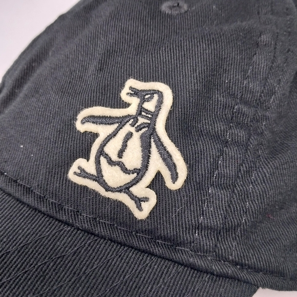 Original Penguin Embroidered Black Adjustable Baseball Cap - One Size Fits All - - Picture 2 of 12
